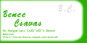 bence csavas business card